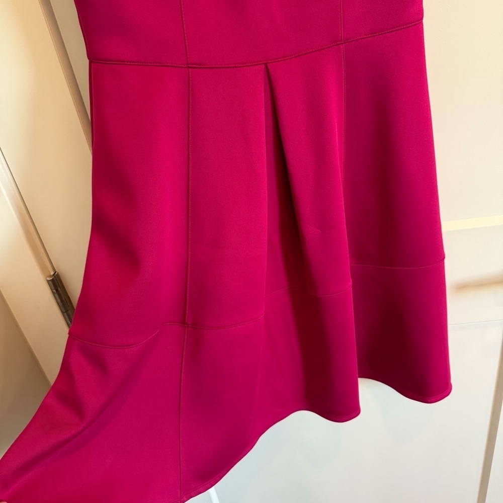 Magenta Pink Sweetheart Neckline Mini Dress Size 10 - Picture 4 of 11